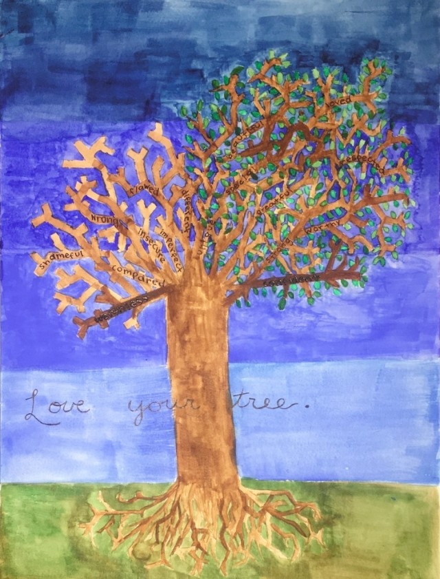 An image of artwork created for the Love Your Tree campaign