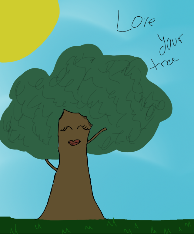 An image of artwork created for the Love Your Tree campaign