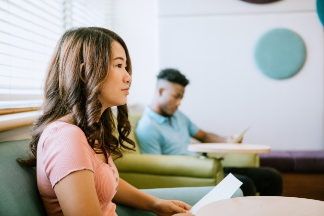 two teenagers work on schoolwork before eating disorder treatment