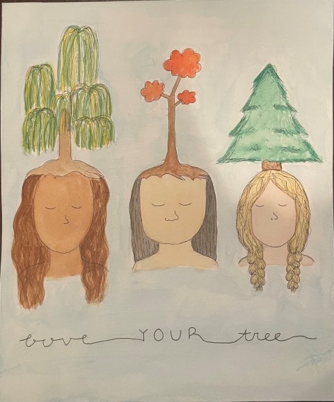 An image of artwork created for the Love Your Tree campaign